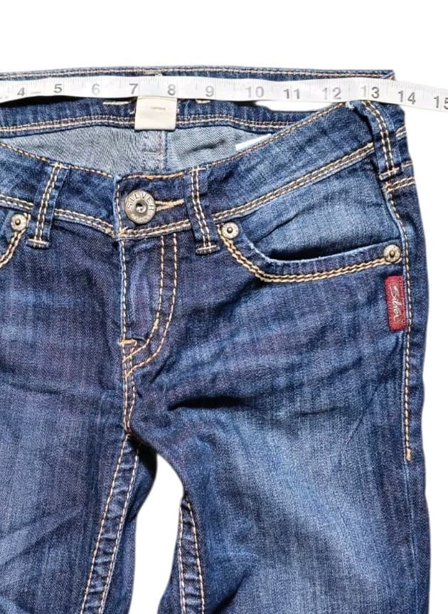Silver Aiko Stretch Capri Jean Women’s Size 29 X 23 Back Pocket Stitching VGC - Thumbnail 8