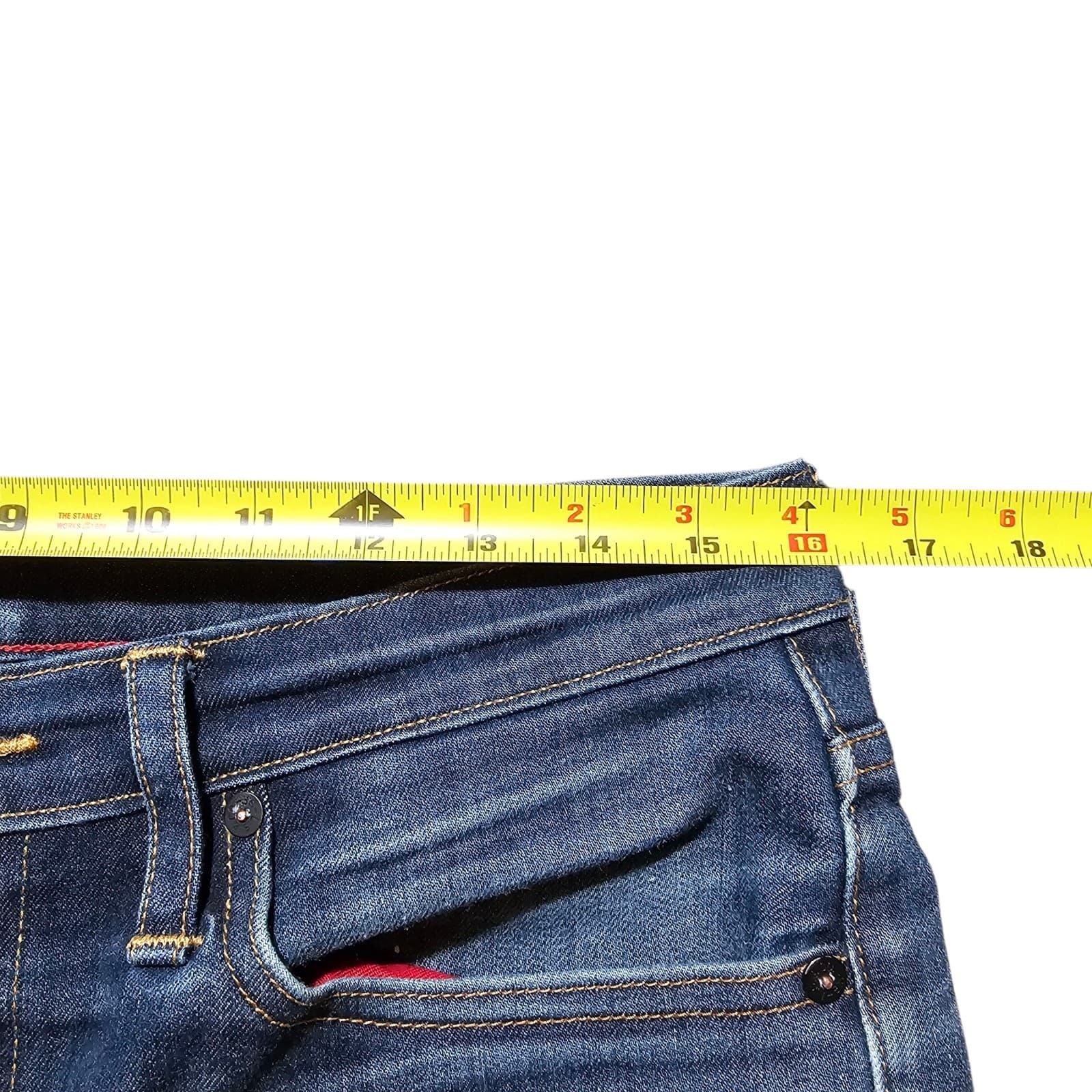 Levis 511 Slim Fit Blue Jeans 33x32 Black Patch - Thumbnail 21