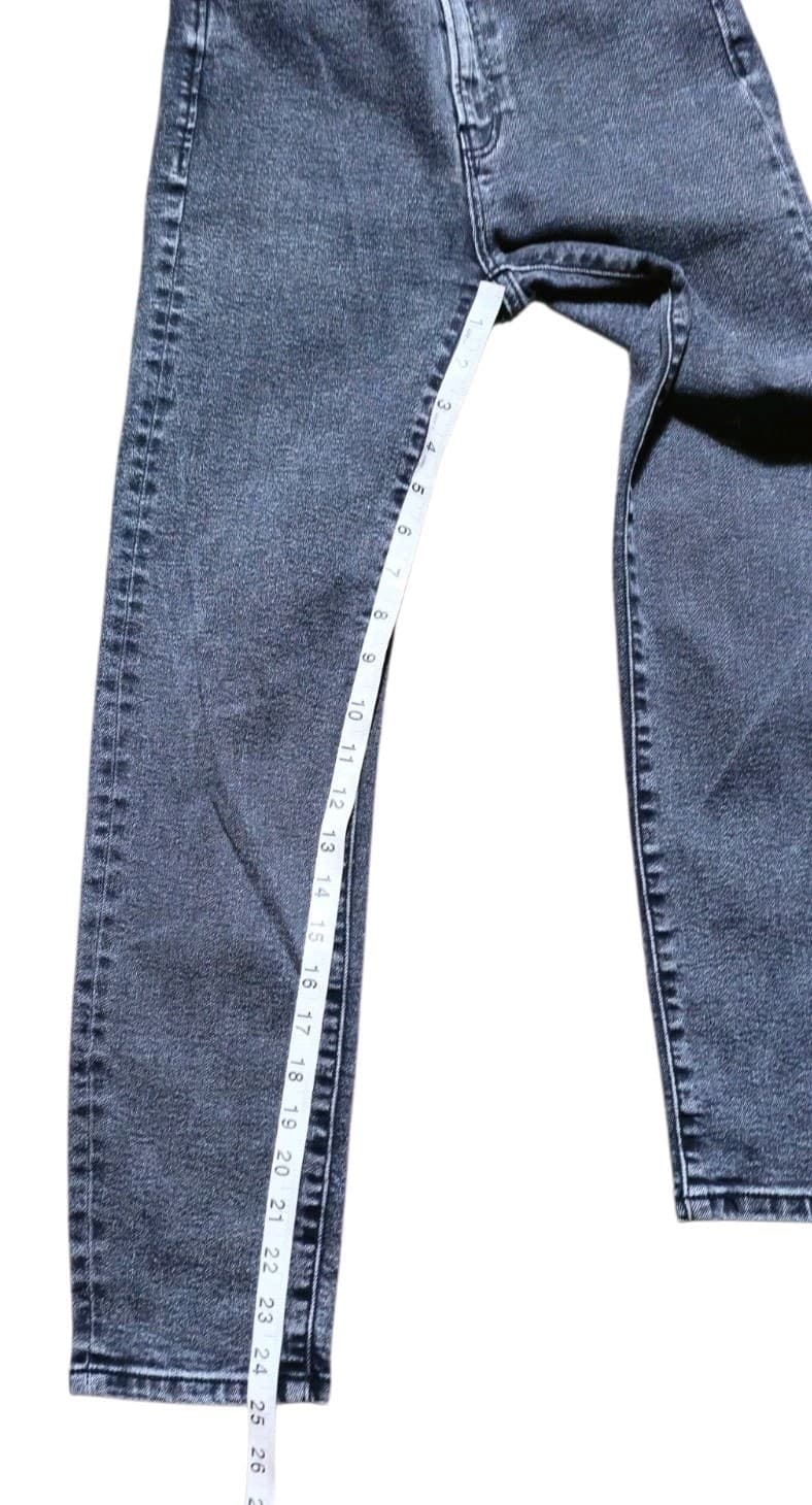 Stradivarius Mom Slim Skinny Jeans Womens Size2 Black Denim Mid Rise 5 Pockets - Thumbnail 8