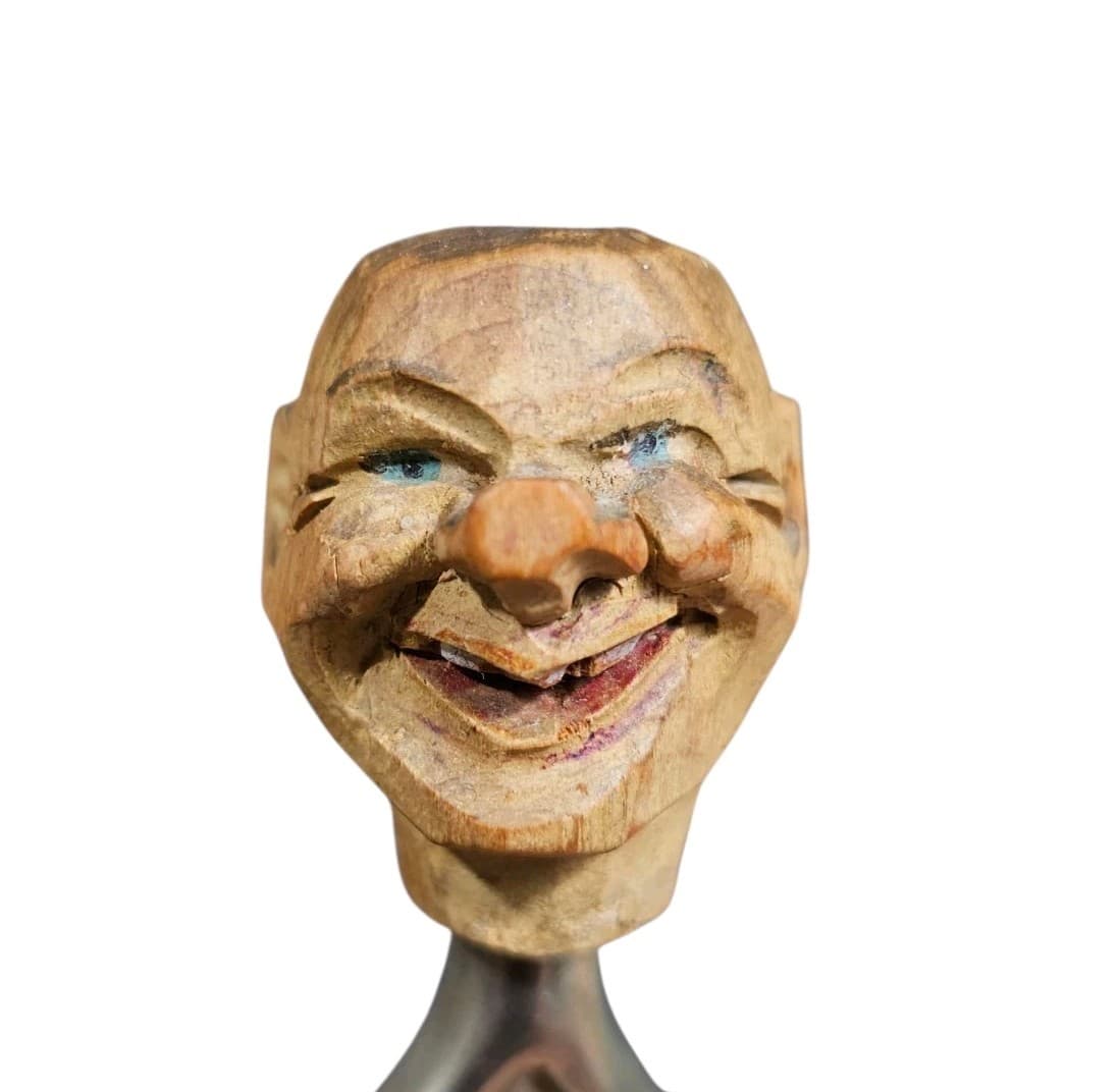 Anri Hand Carved Drunk Man On A Lamppost Wooden Cork Screw And Bottle Opener - Thumbnail 10