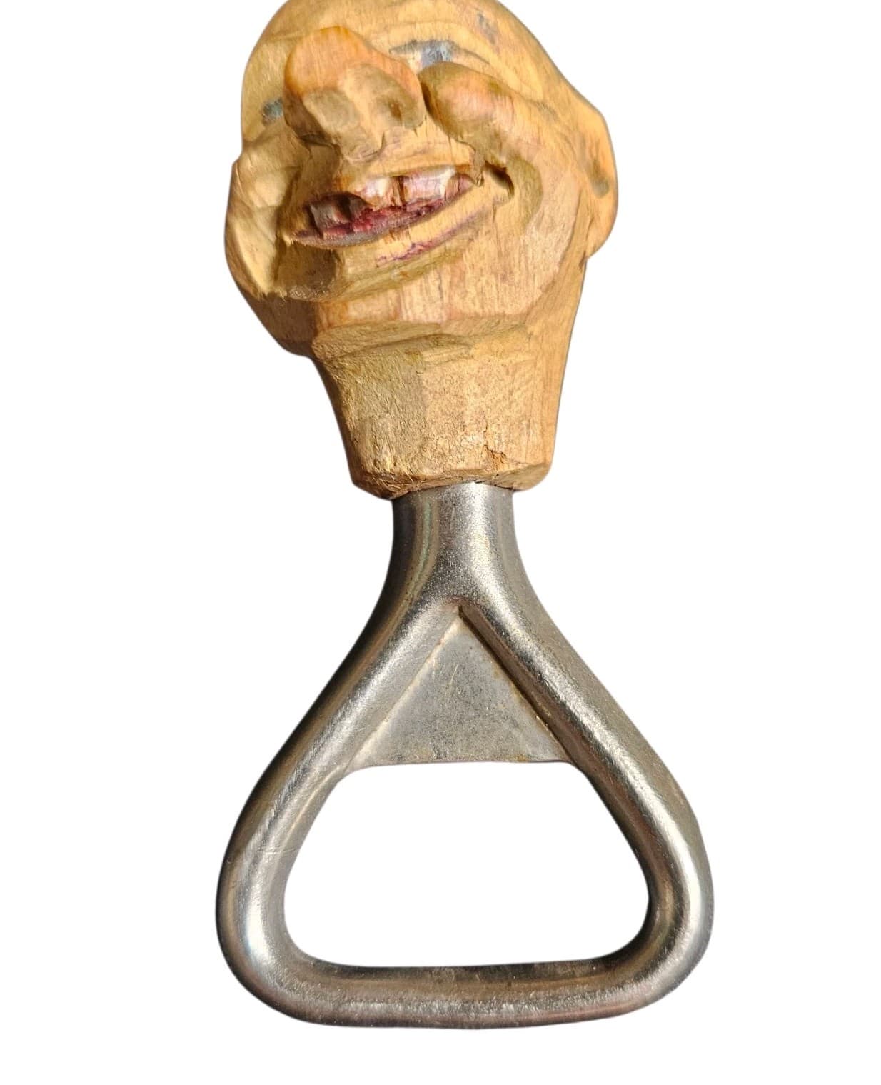 Anri Hand Carved Drunk Man On A Lamppost Wooden Cork Screw And Bottle Opener - Thumbnail 11