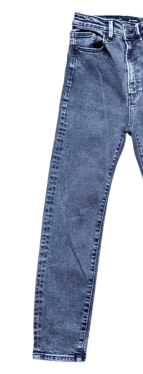Stradivarius Mom Slim Skinny Jeans Womens Size2 Black Denim Mid Rise 5 Pockets - Thumbnail 4