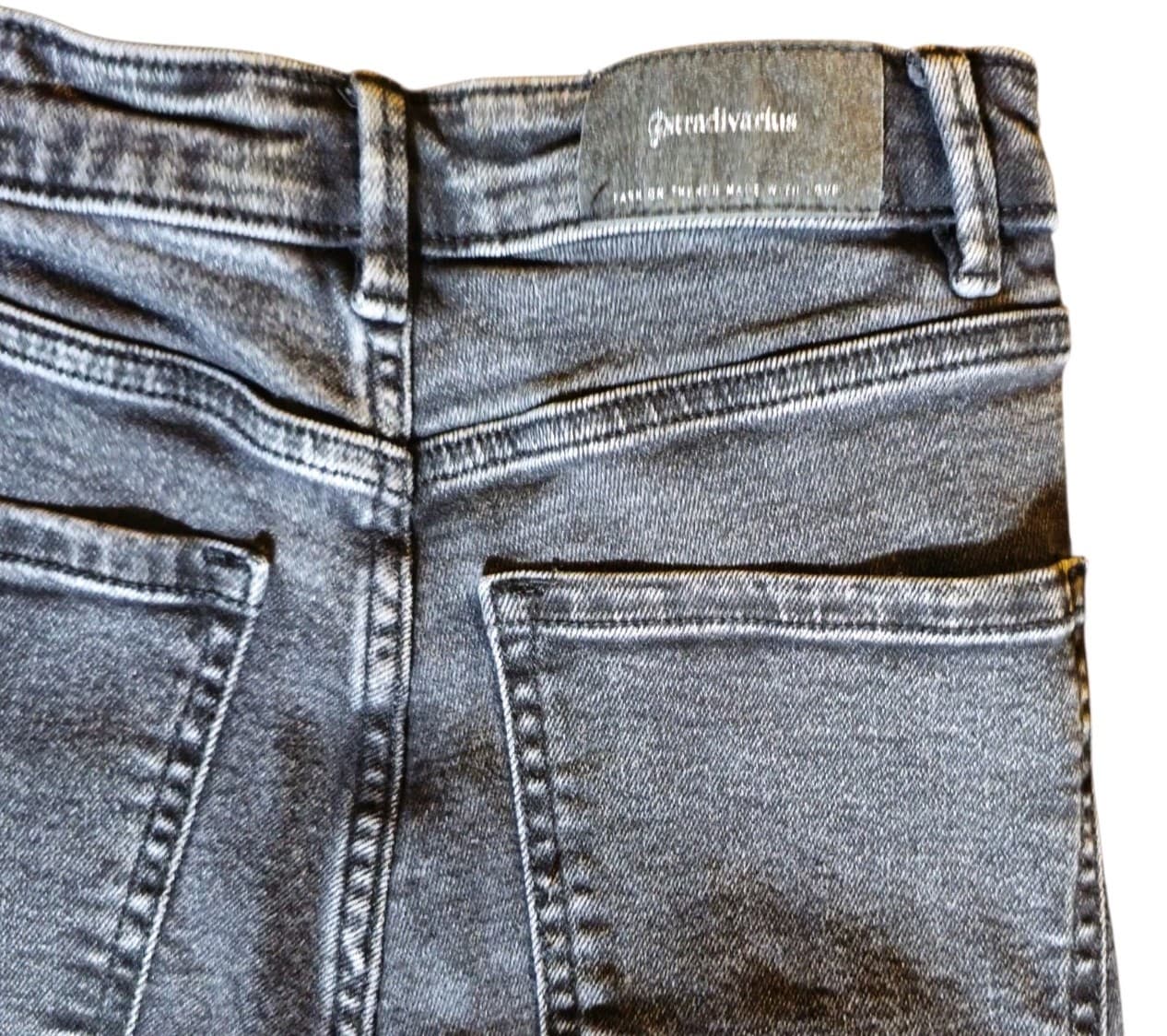 Stradivarius Mom Slim Skinny Jeans Womens Size2 Black Denim Mid Rise 5 Pockets - Thumbnail 10
