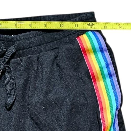 Rainbow Side Stripe Pull On Black Tapered High-Rise Women's Size S Unbranded - Thumbnail 9