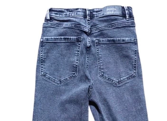 Stradivarius Mom Slim Skinny Jeans Womens Size2 Black Denim Mid Rise 5 Pockets - Thumbnail 7