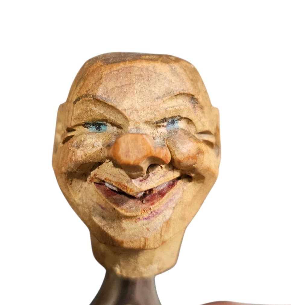 Anri Hand Carved Drunk Man On A Lamppost Wooden Cork Screw And Bottle Opener - Thumbnail 23
