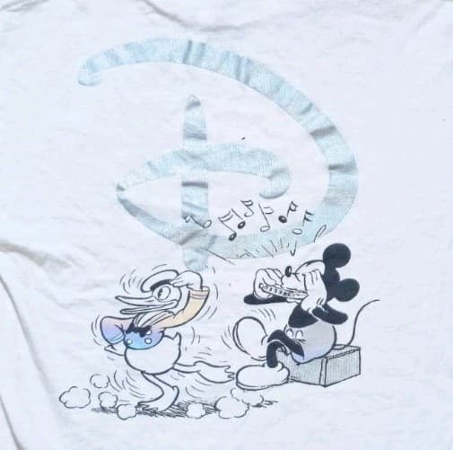 Vans X Disney Music Box T-Shirt In 100th Anniversary White Mickey And Donald... - Thumbnail 4