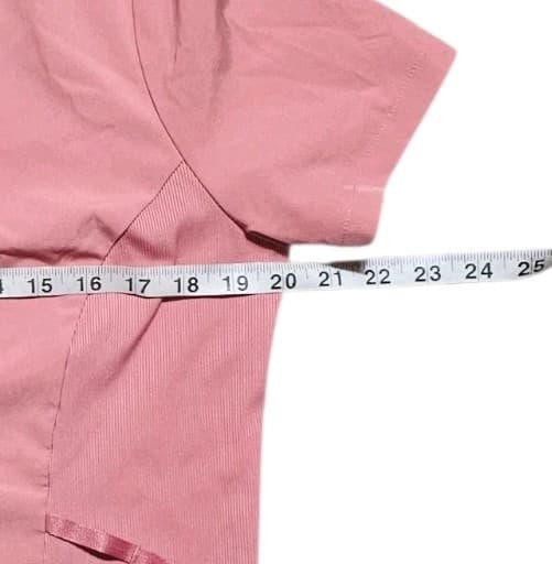 Hanes Comfort Fit Womans Vneck Pink Scrubs Top Size S/P - Thumbnail 11