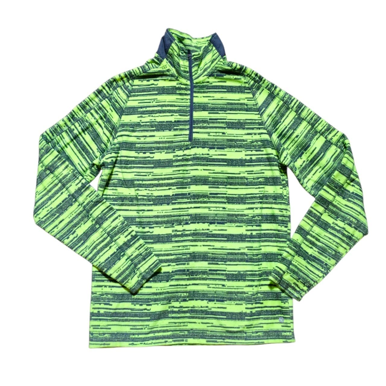Adult XERSION Pullover Jacket - Size Mens Medium Neon Green Digital Stripe