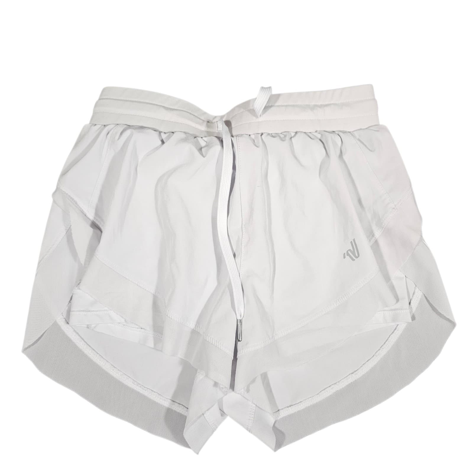 Varsity Spirit Luxe Petal Shorts White Athletic Cheerleader Short Womans Size Sm