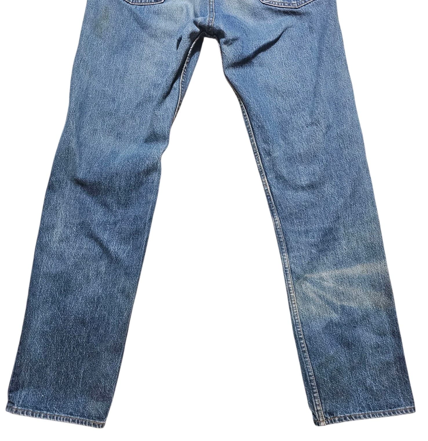 Vintage 80s Levis 501xx Mens 33x36 Distressed Button Fly Denim Jeans USA - Thumbnail 10