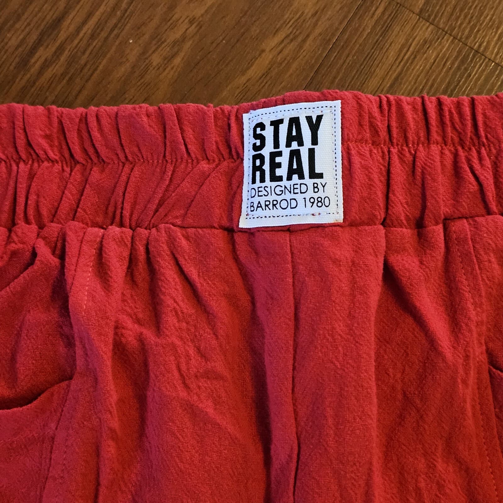Vintage Stay Real Designed By Barrod 1980 Red Woman's X L - Thumbnail 2