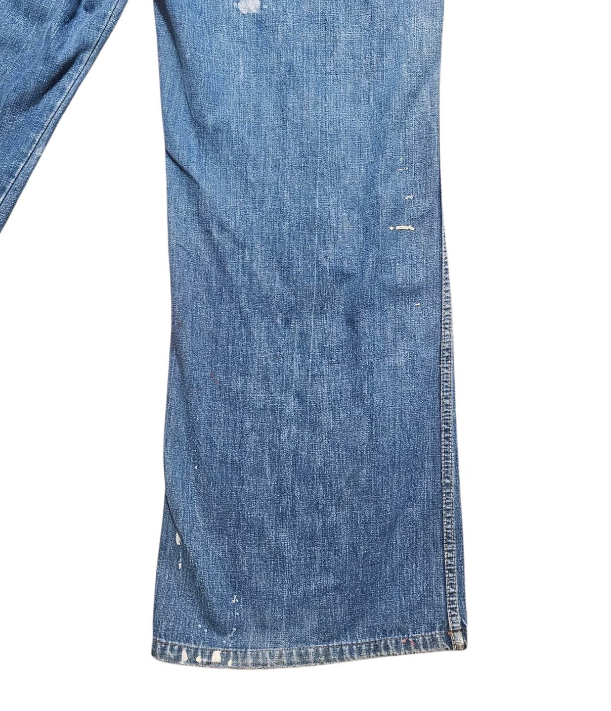 Vintage 70s BearBottom Seattle Wide Leg Flared Denim Hippie Jeans 27x32 - Thumbnail 14