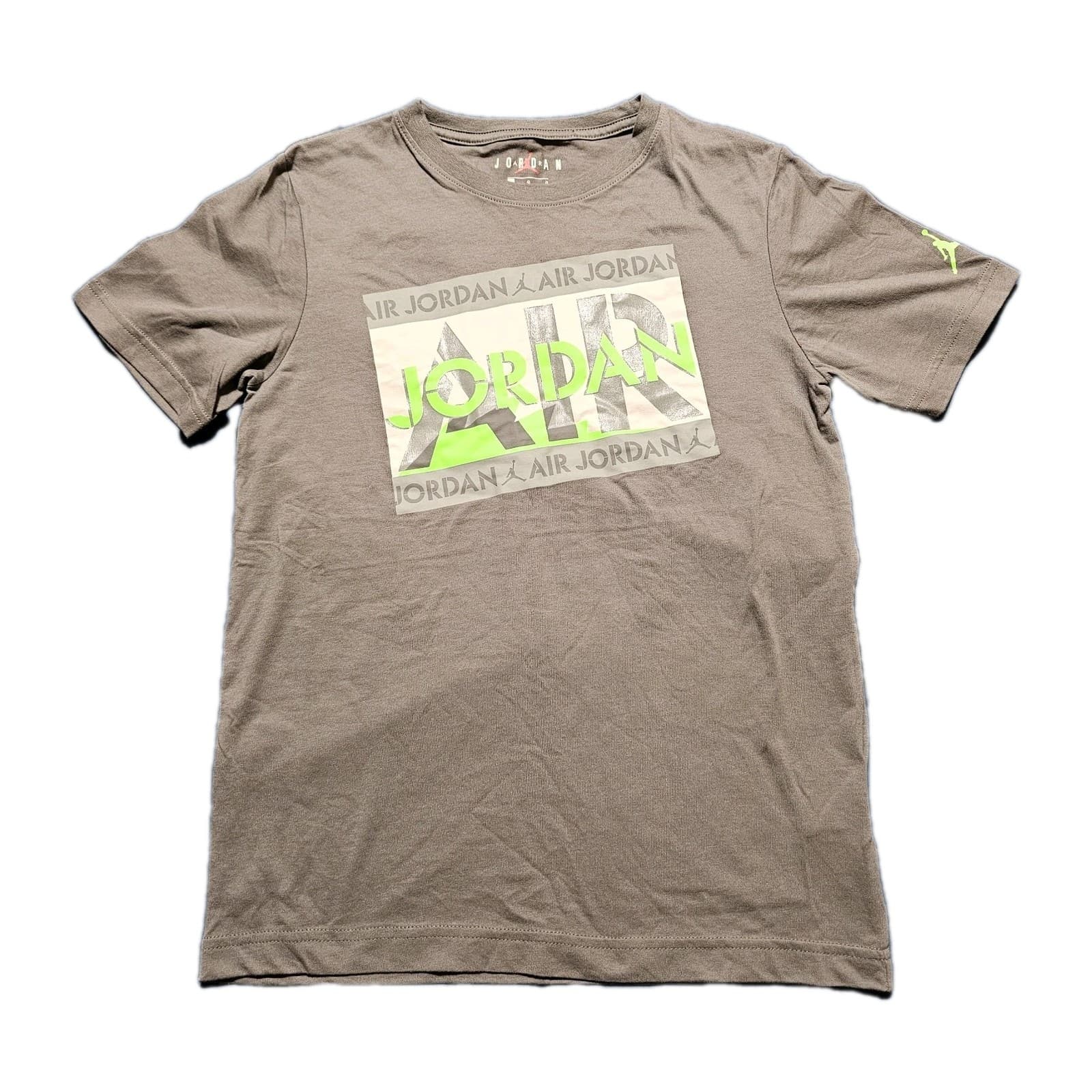 Air Jordan Nike Jumpman Gray Shirt Tee Boys L (12-13) Graphic Logo