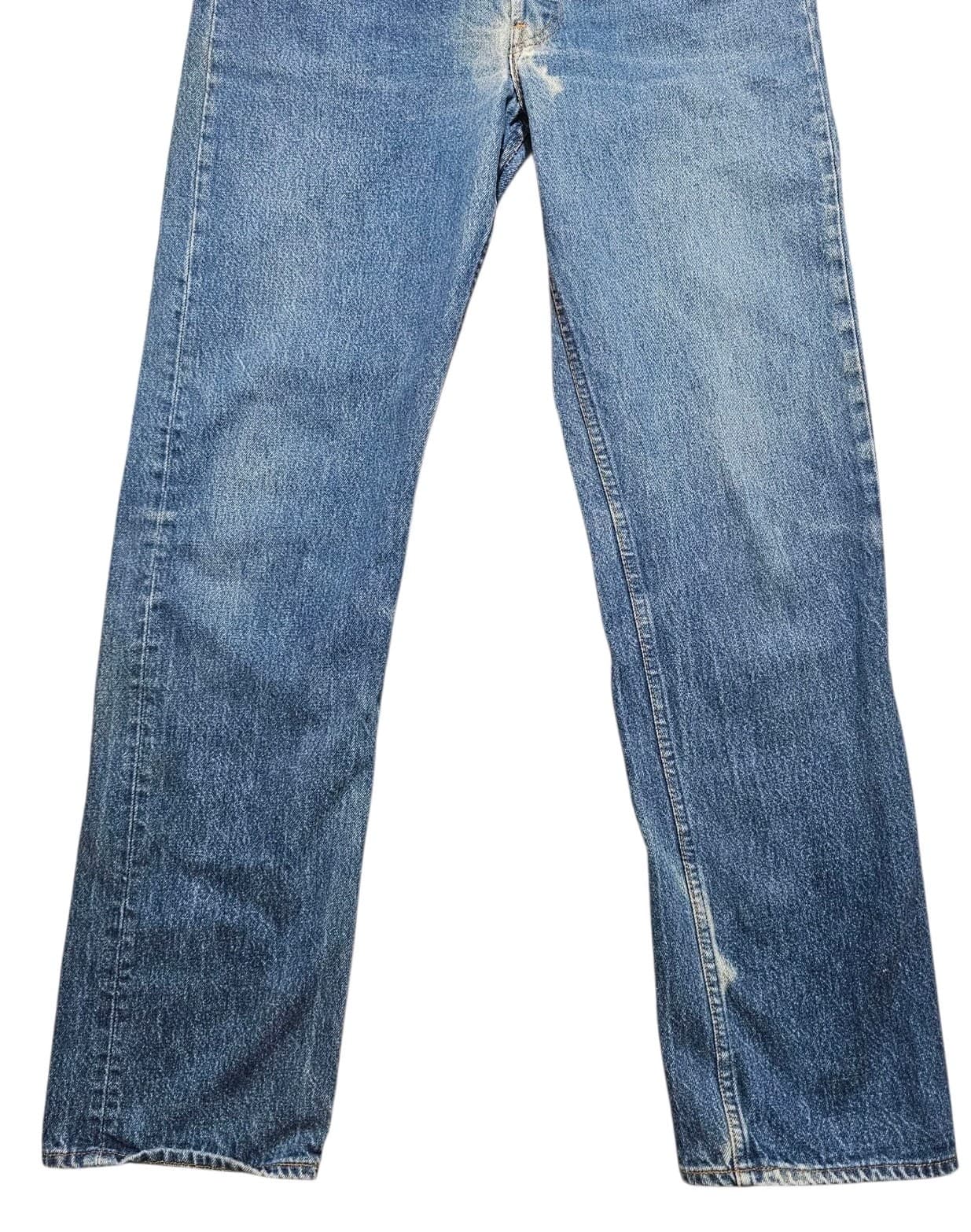 Vintage 80s Levis 501xx Mens 33x36 Distressed Button Fly Denim Jeans USA - Thumbnail 6