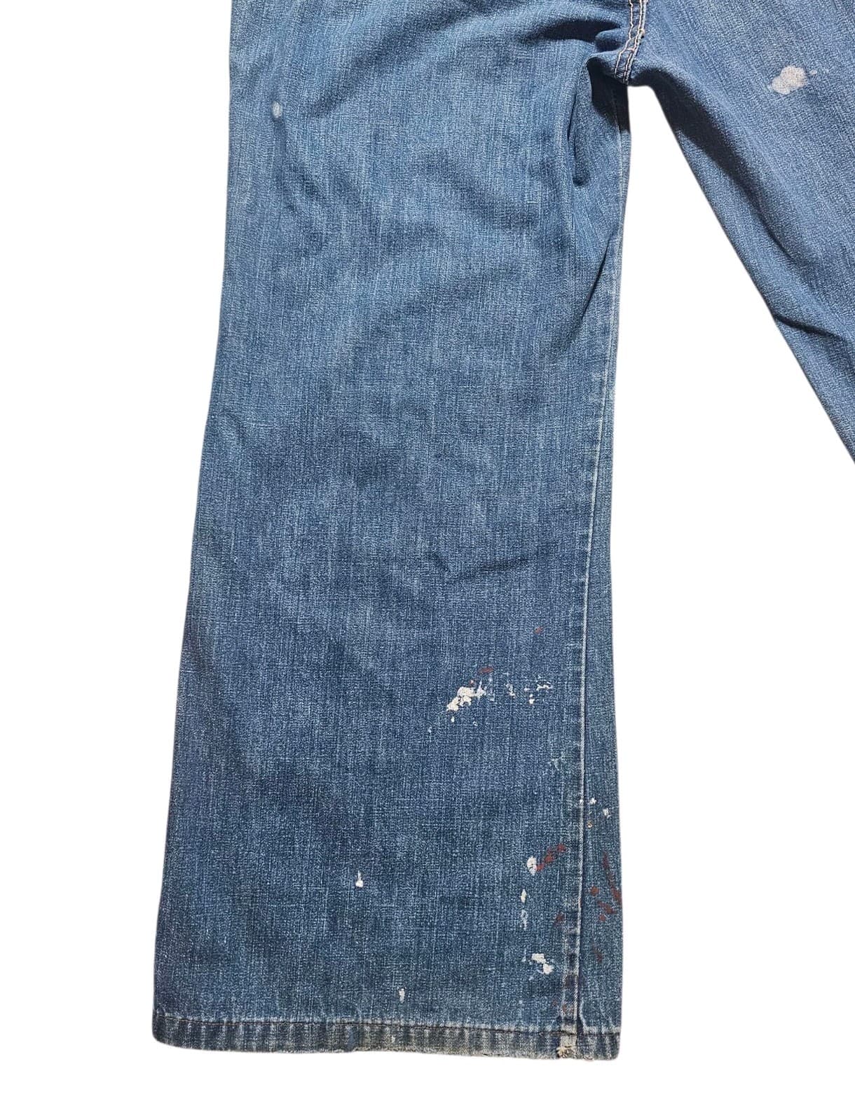 Vintage 70s BearBottom Seattle Wide Leg Flared Denim Hippie Jeans 27x32 - Thumbnail 13
