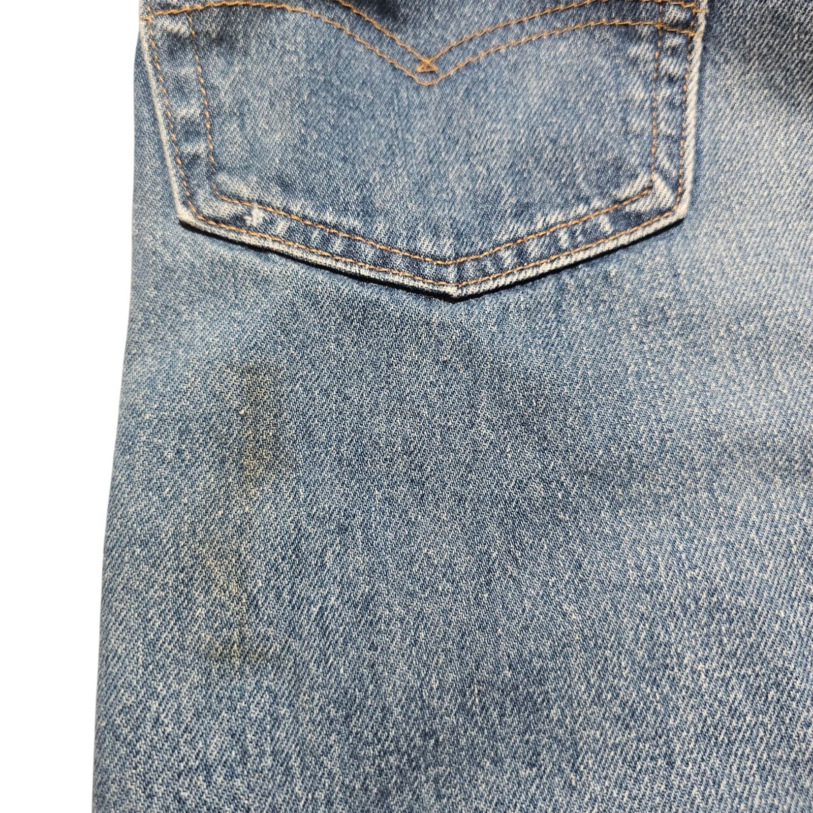 Vintage 80s Levis 501xx Mens 33x36 Distressed Button Fly Denim Jeans USA - Thumbnail 15