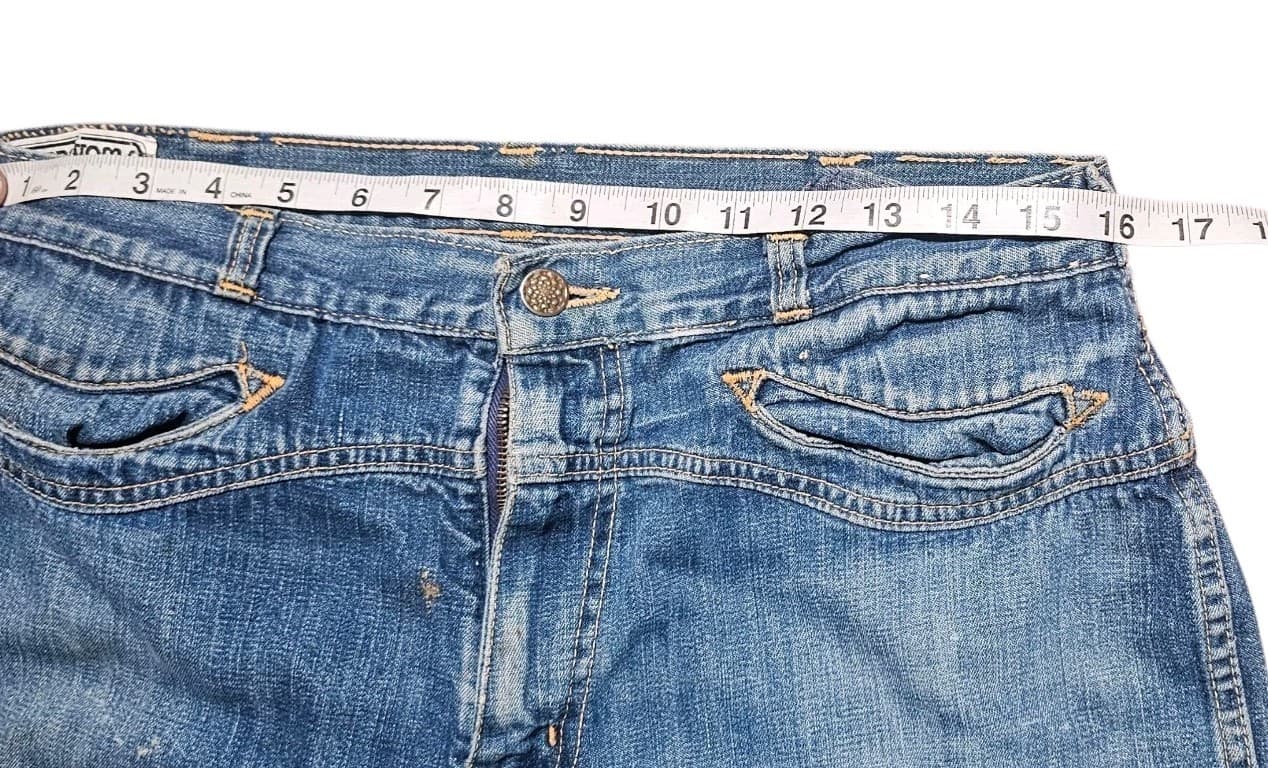 Vintage 70s BearBottom Seattle Wide Leg Flared Denim Hippie Jeans 27x32 - Thumbnail 17