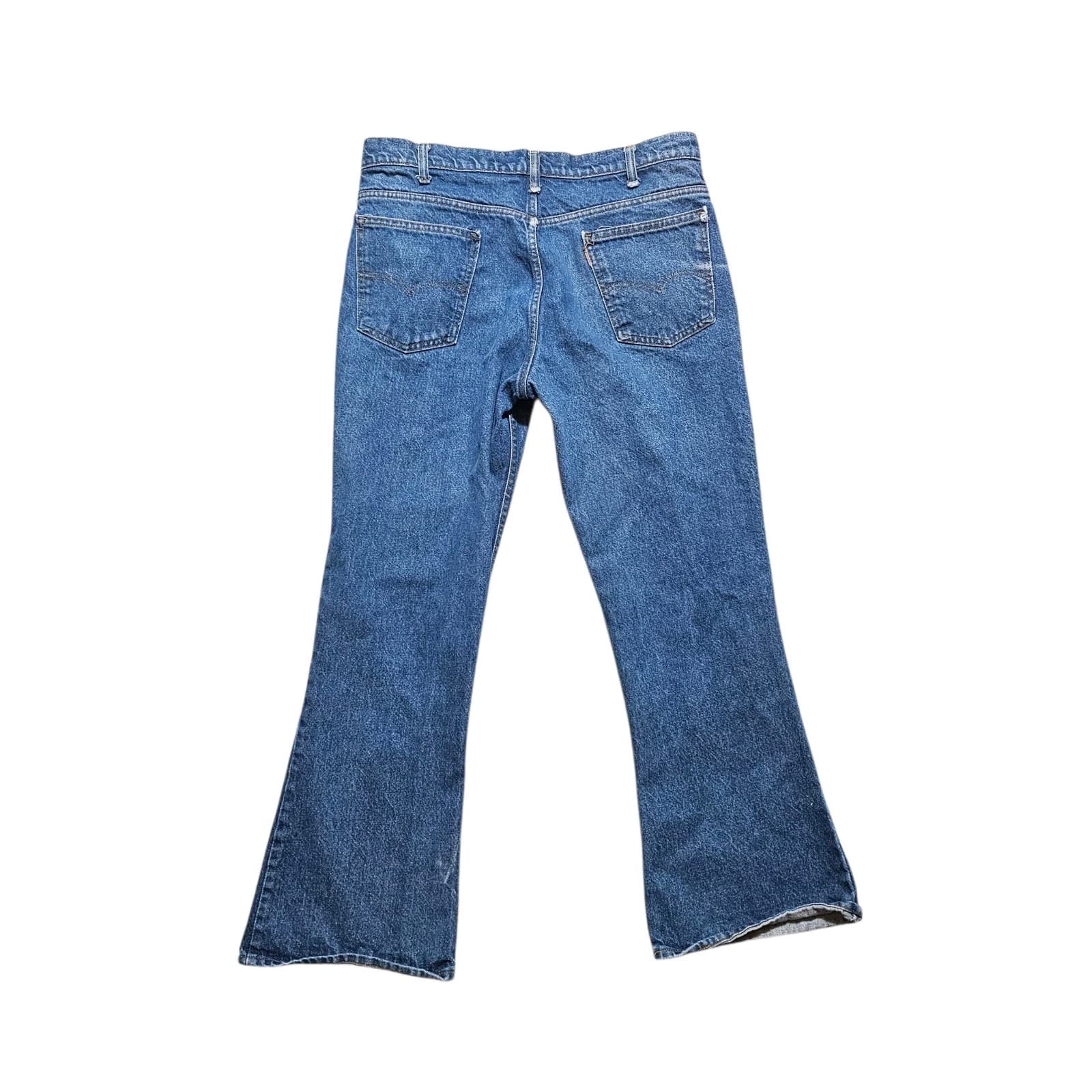 Vintage 1980 Levis 646-0217 Orange Tab Flared Jeans Talon 42 Zipper 36x29.5 - Thumbnail 6