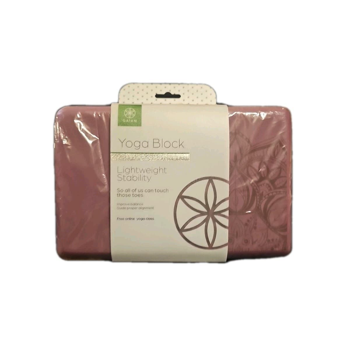 Gaiam Foam Yoga Block, New, Purple 9"W x 6"H x 4"D