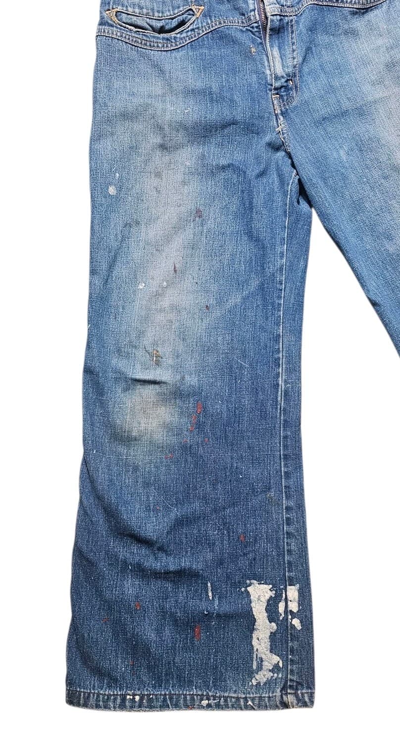 Vintage 70s BearBottom Seattle Wide Leg Flared Denim Hippie Jeans 27x32 - Thumbnail 5