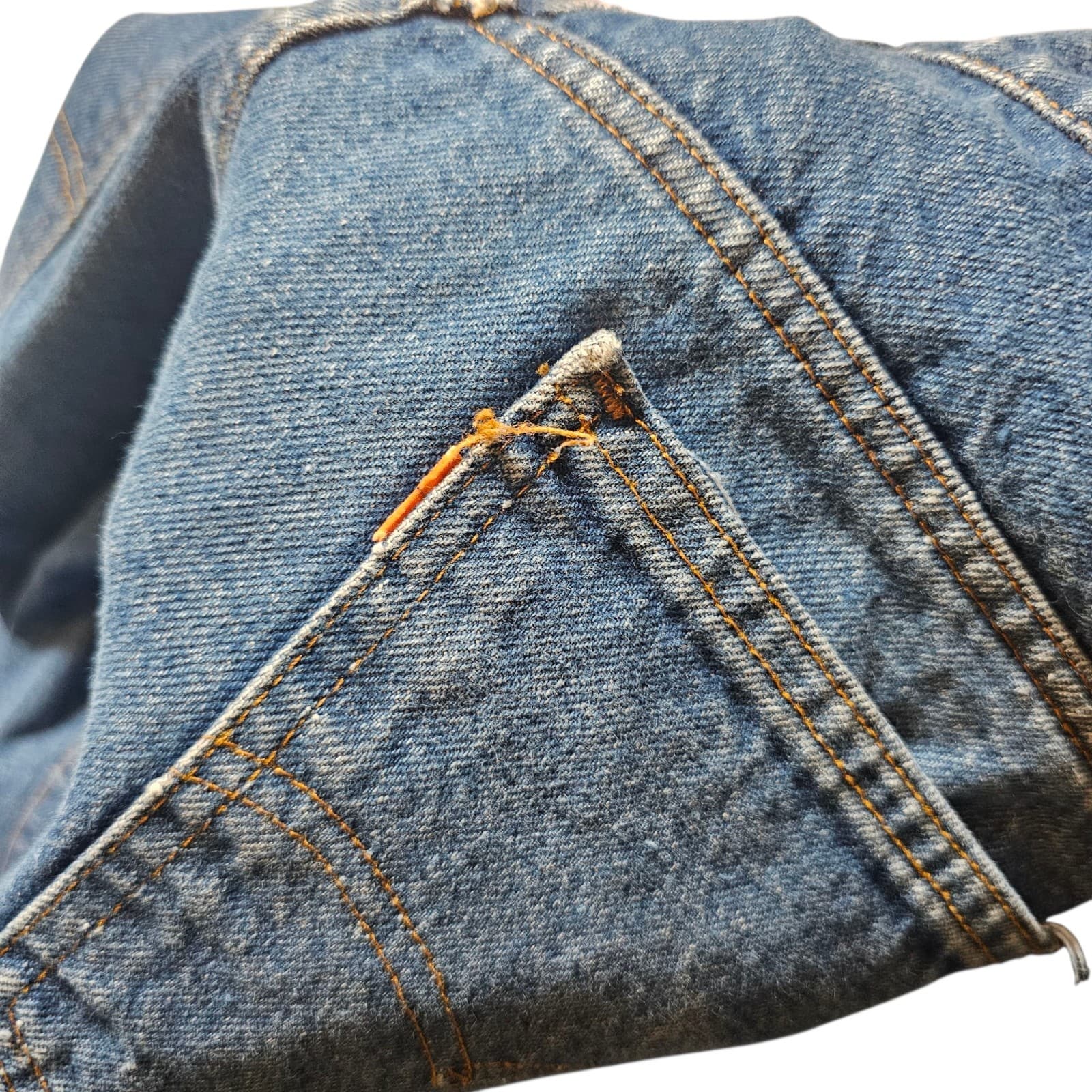 Vintage 1980 Levis 646-0217 Orange Tab Flared Jeans Talon 42 Zipper 36x29.5 - Thumbnail 11