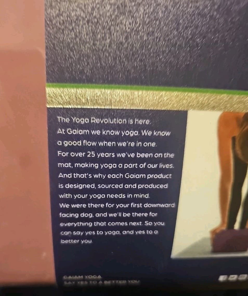 Gaiam Foam Yoga Block, New, Purple 9"W x 6"H x 4"D - Thumbnail 3