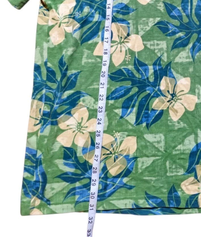 Crazy Shirts Sharka Hawaiian Polo Shirt Men's Size Large Hibiscus Floral - Thumbnail 8