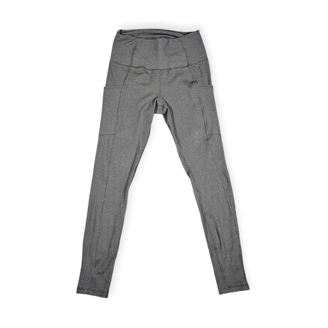 Lukka Lux Women’s Ribbed Legging with Side Pockets Moisture Wicking Fabric Small