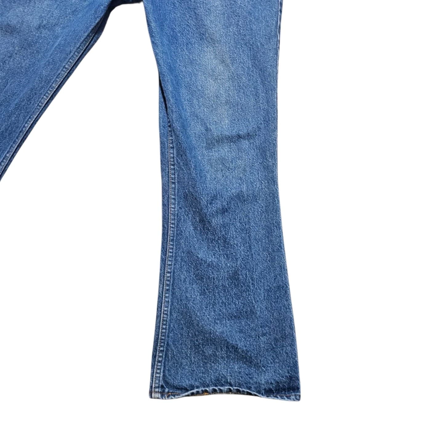 Vintage 1980 Levis 646-0217 Orange Tab Flared Jeans Talon 42 Zipper 36x29.5 - Thumbnail 5