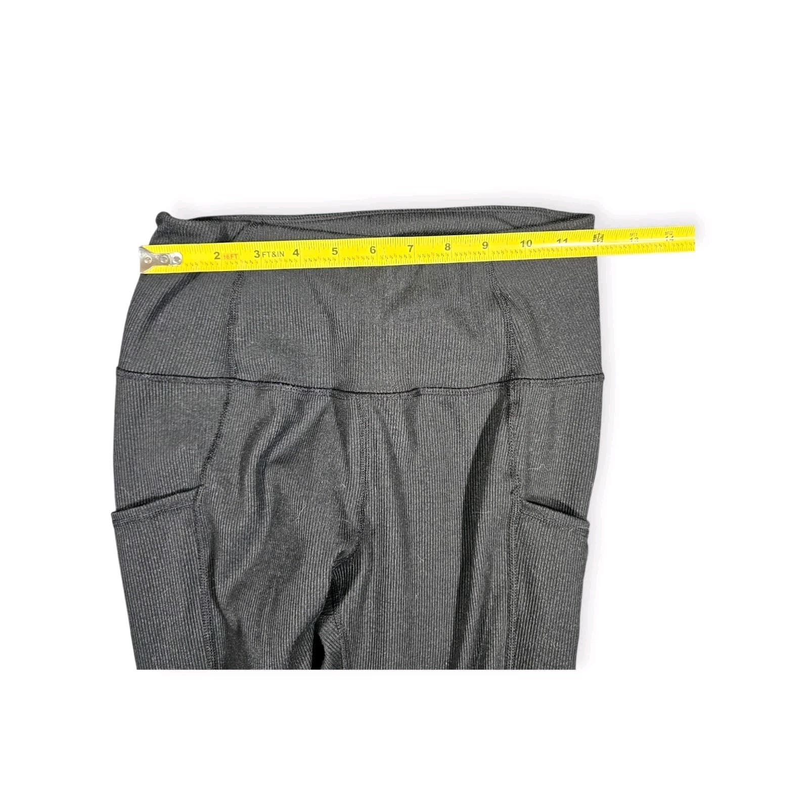 Lukka Lux Women’s Ribbed Legging with Side Pockets Moisture Wicking Fabric Small - Thumbnail 6
