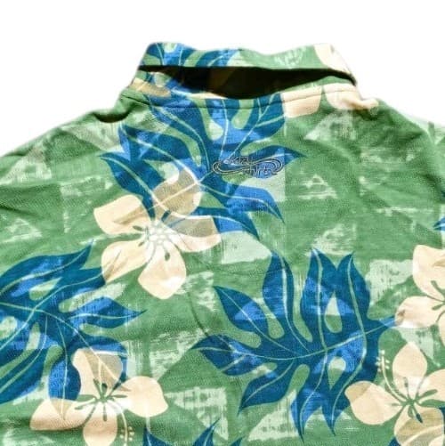 Crazy Shirts Sharka Hawaiian Polo Shirt Men's Size Large Hibiscus Floral - Thumbnail 7