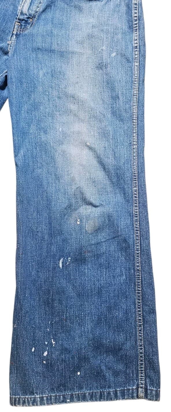 Vintage 70s BearBottom Seattle Wide Leg Flared Denim Hippie Jeans 27x32 - Thumbnail 6