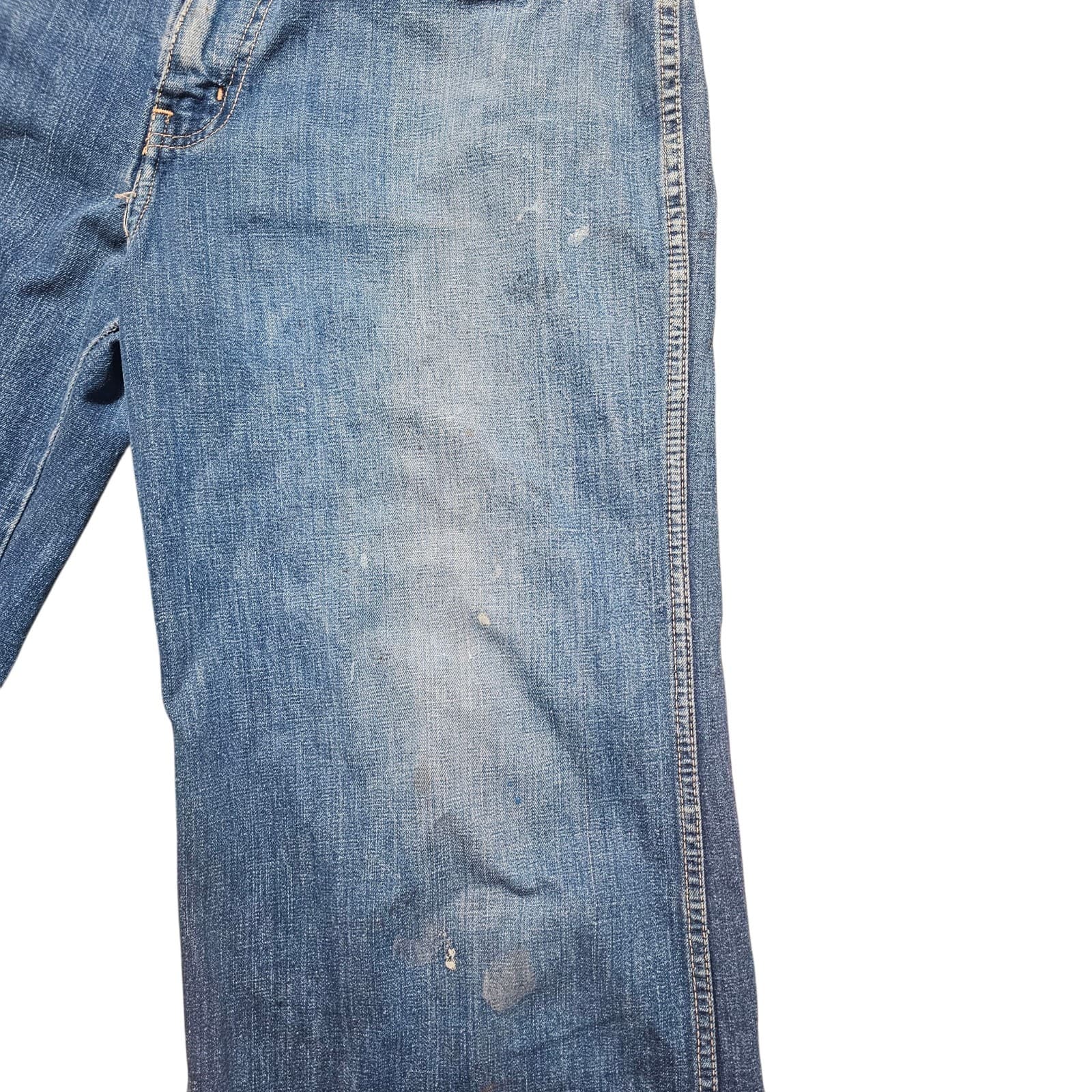Vintage 70s BearBottom Seattle Wide Leg Flared Denim Hippie Jeans 27x32 - Thumbnail 21