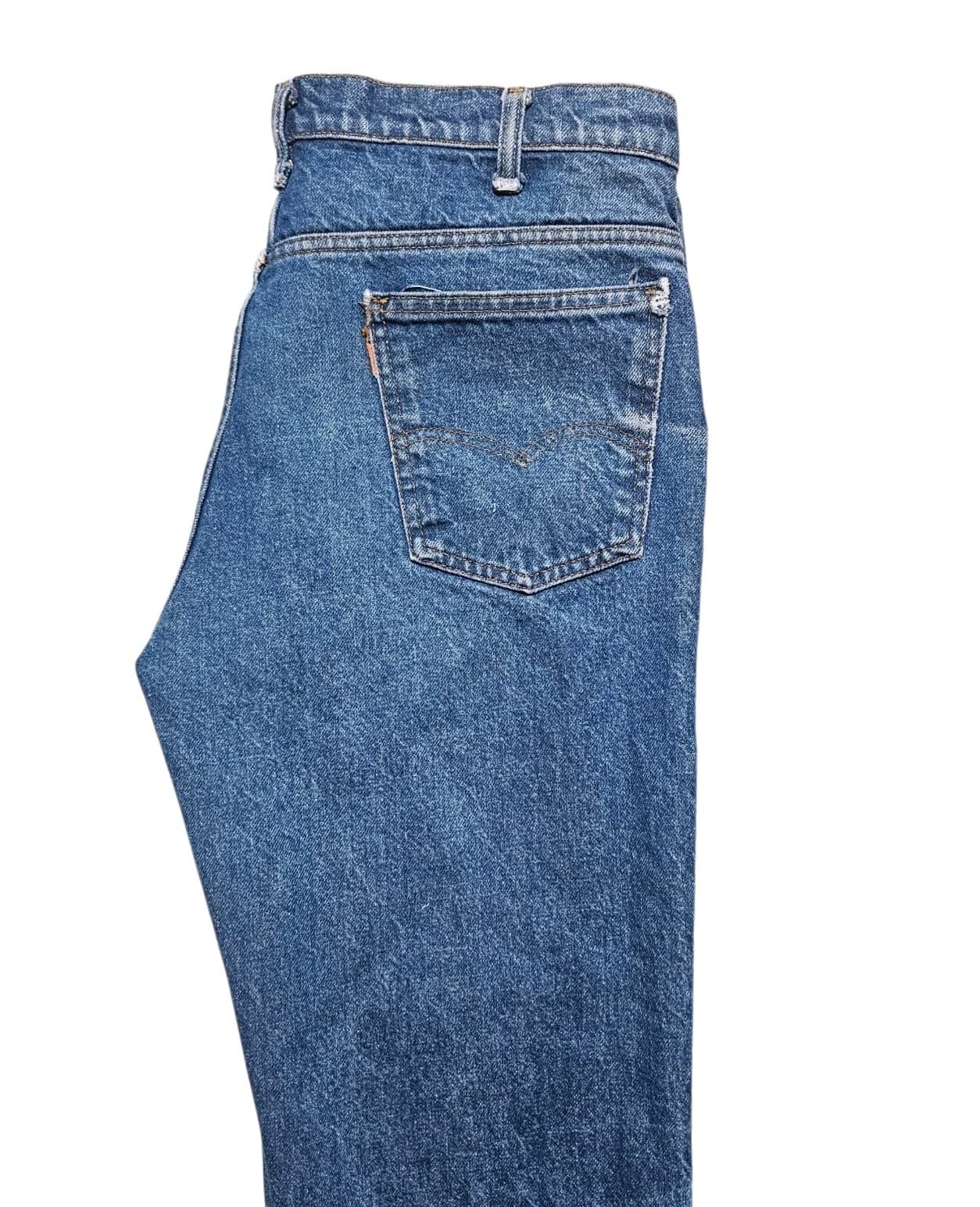 Vintage 1980 Levis 646-0217 Orange Tab Flared Jeans Talon 42 Zipper 36x29.5 - Thumbnail 9