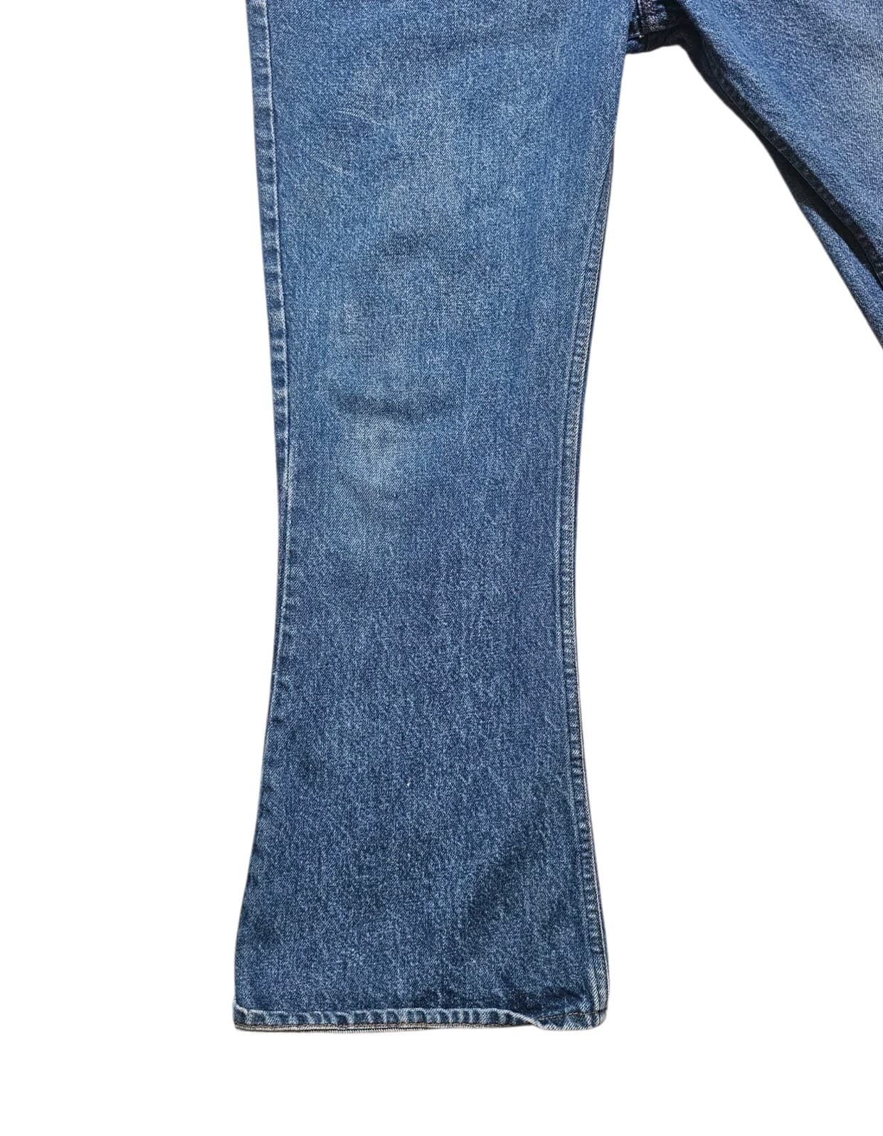 Vintage 1980 Levis 646-0217 Orange Tab Flared Jeans Talon 42 Zipper 36x29.5 - Thumbnail 4