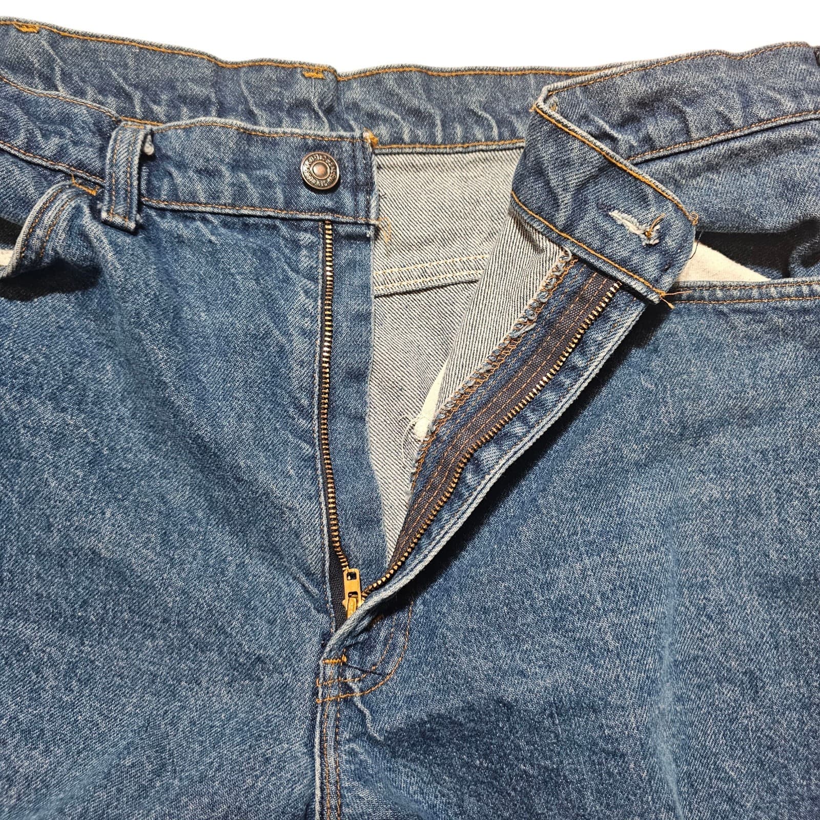 Vintage 1980 Levis 646-0217 Orange Tab Flared Jeans Talon 42 Zipper 36x29.5 - Thumbnail 3