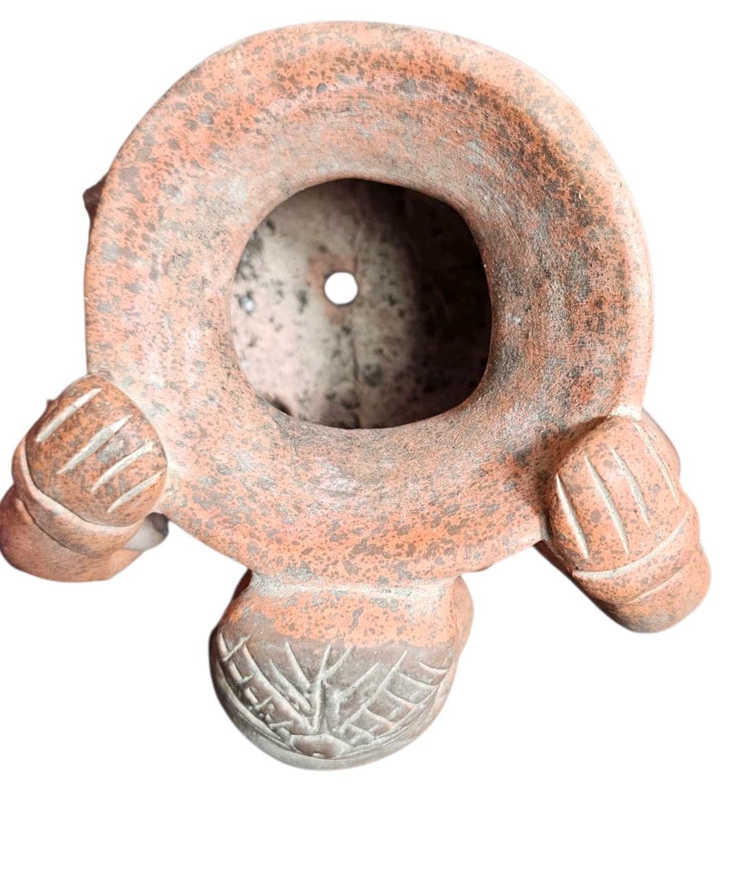 Vintage Pre-Columbian Terracotta Pottery Red Clay Sculpture Vase - Thumbnail 8