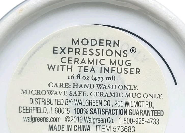 Modern Expressions Ceramic Mug With Tea Infuser And Lid - Thumbnail 3