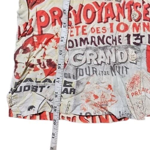 Jams World French Novelty Print Rare Button Up Hawaiian Shirt Woman's X Small - Thumbnail 8