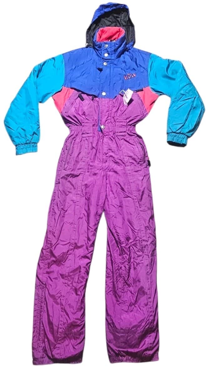 Killys Vintage One Peice Snowsuit Gaper Entrant Fabric A.W.T 90s Color... - Thumbnail 2
