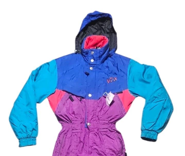 Killys Vintage One Peice Snowsuit Gaper Entrant Fabric A.W.T 90s Color... - Thumbnail 3