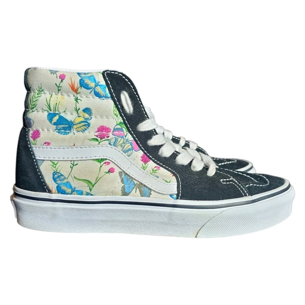 Vans SK8-Hi Butterfly Floral Marshmallow Mens Size 4.5 Womens 6 - Thumbnail 4