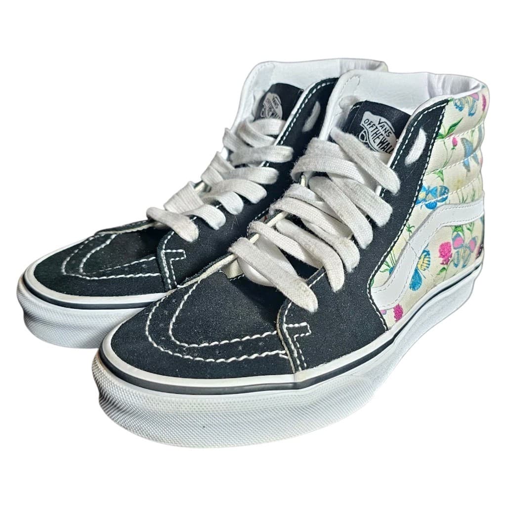 Vans SK8-Hi Butterfly Floral Marshmallow Mens Size 4.5 Womens 6