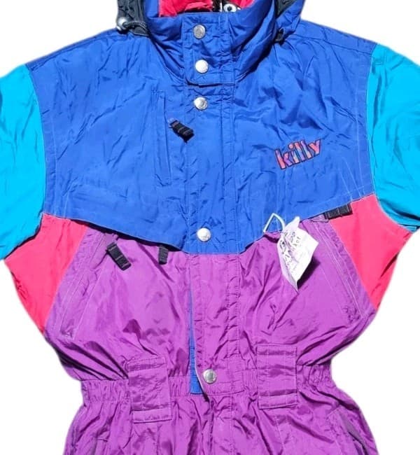 Killys Vintage One Peice Snowsuit Gaper Entrant Fabric A.W.T 90s Color... - Thumbnail 7