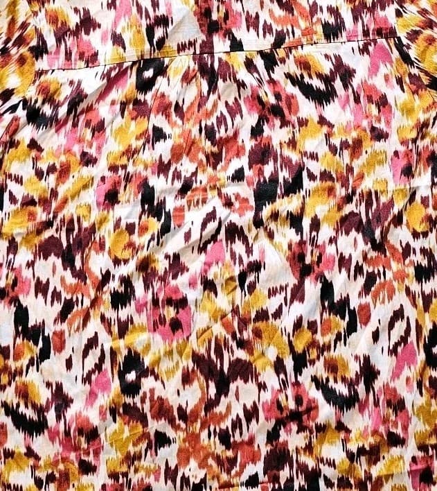 Fred David Floral Crinkle Blouse Womans Size Medium - Thumbnail 7