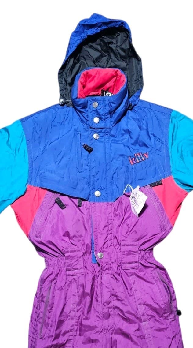 Killys Vintage One Peice Snowsuit Gaper Entrant Fabric A.W.T 90s Color... - Thumbnail 8