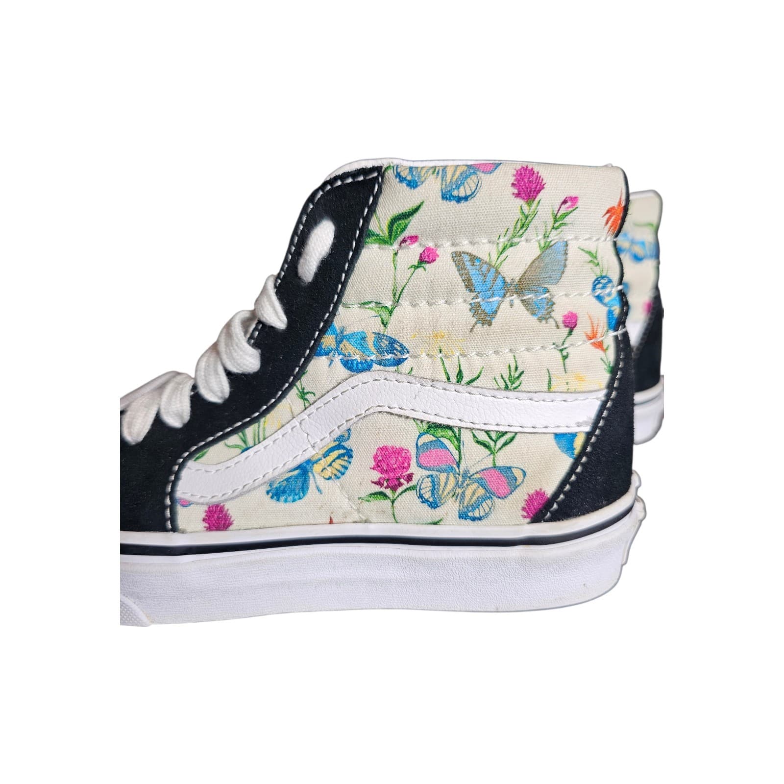 Vans SK8-Hi Butterfly Floral Marshmallow Mens Size 4.5 Womens 6 - Thumbnail 10