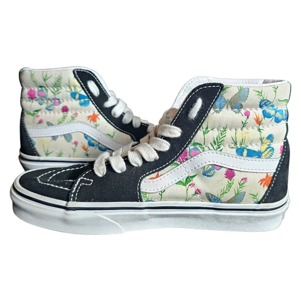Vans SK8-Hi Butterfly Floral Marshmallow Mens Size 4.5 Womens 6 - Thumbnail 7