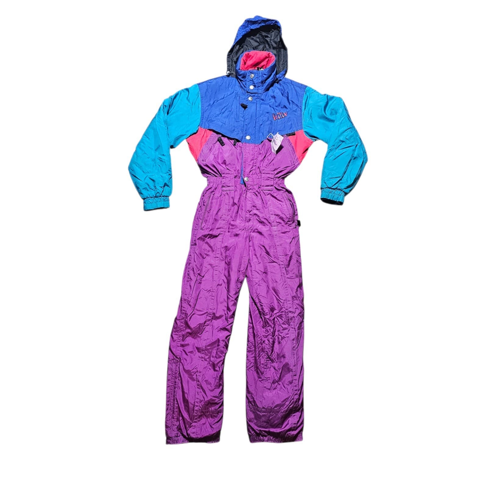 Killys Vintage One Peice Snowsuit Gaper Entrant Fabric A.W.T 90s Color...